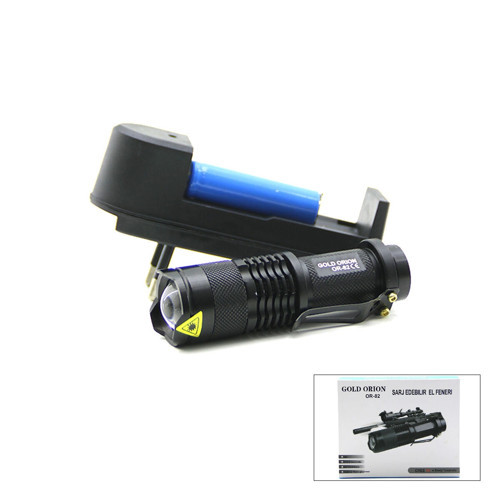 2IN1 KÜÇÜK ZOOMLU EL FENERİ COB LED METAL KASA 9CM (5047)