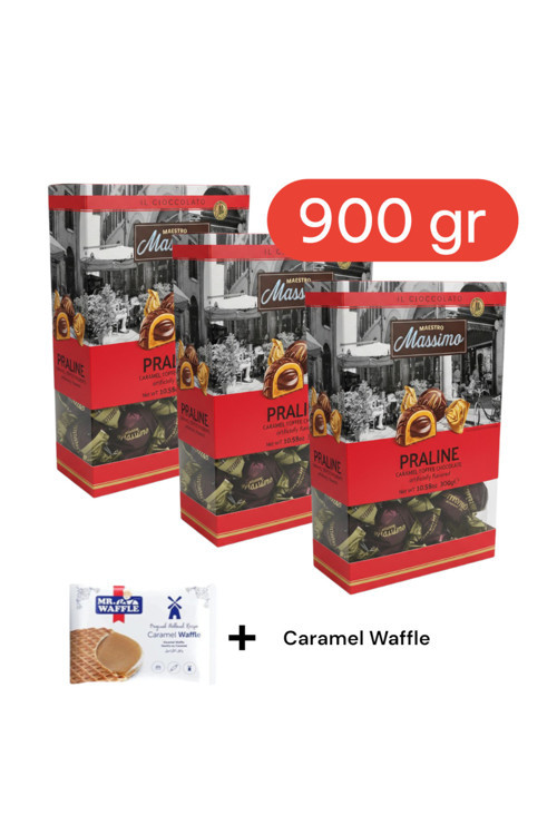 Maestro Massimo Pralina Krema Dolgulu Çikolata 300 gr x 3 Adet Bayramlık Çikolata
