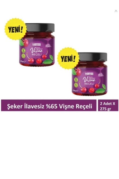 Şeker İlavesiz Vişne Reçeli Ekstra Geleneksel 2 Adet x 275 gr