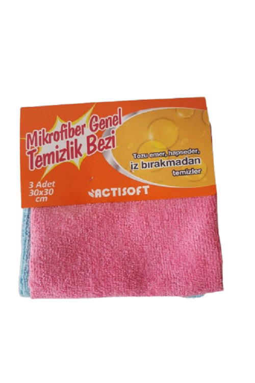 Mikrofiber temizlik bezi 3lü (%100Mikrofiber)
