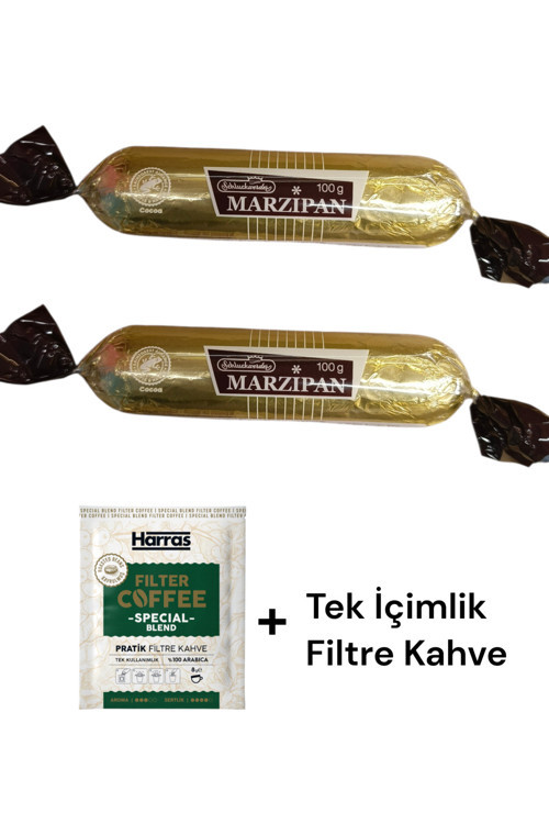 Schluckwerder Marzipan Badem Ezmesi Bitter Çikolata Kaplı 100 gr X 2 Adet