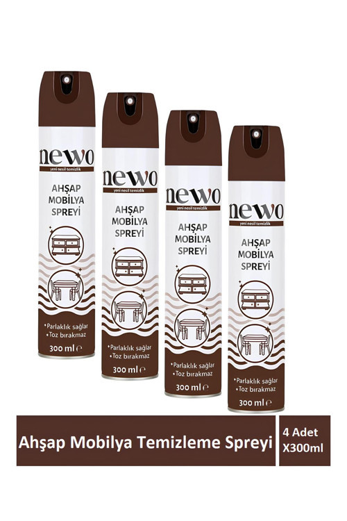 Ahşap mobilya temizleme spreyi 4 adet x 300 ml