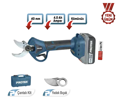 Protez PST140BL Şarjlı Budama Makası 4 Ah 20V
