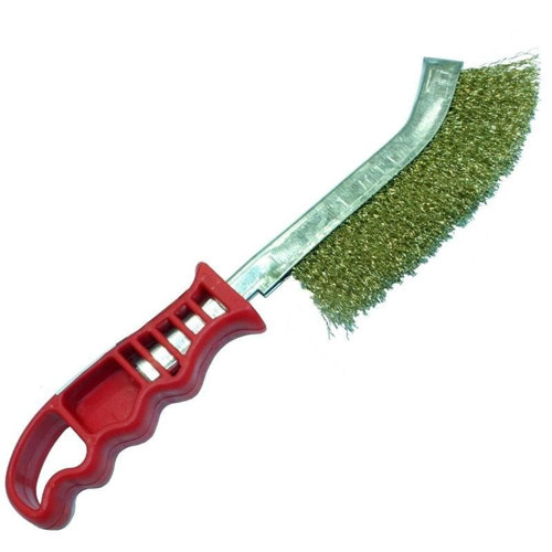 PT02044 Plastik Saplı El Tipi Fırça Sarı Telli