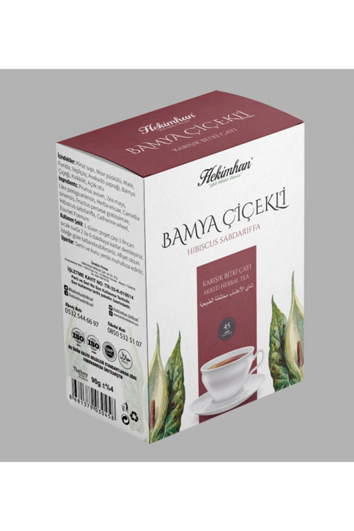 Bamya Çiçekli Avokado Yapraklı Çay 45Li Süzen Poşet