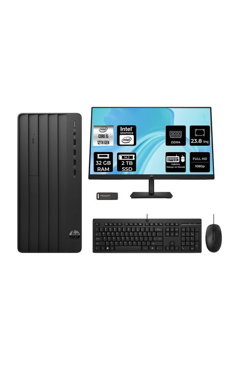 290 G9 İ5 12500 32Gb 2Tb Ssd Fdos Masaüstü Bilgisayar + 23.8" Monitör
