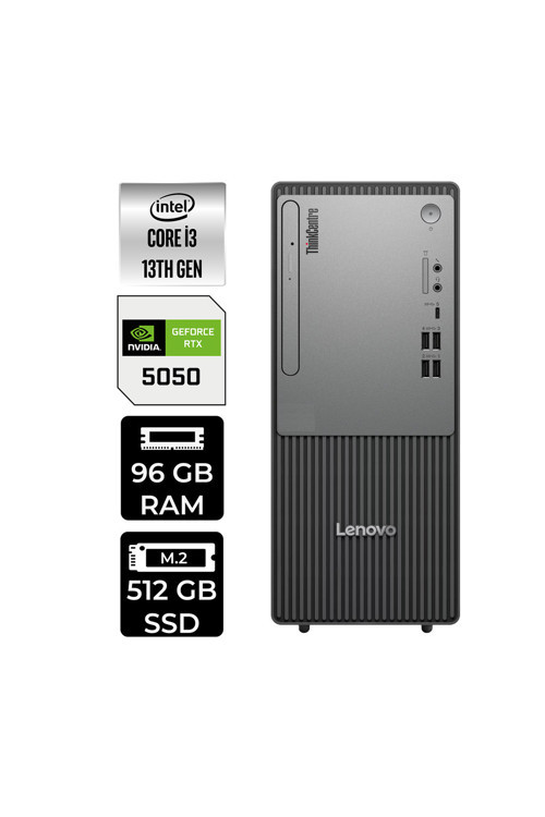 Thinkcentre Neo 50T G5 İ3 13100 96Gb 512Gb Ssd Rtx5050/8Gb W11P Masaüstü Bilgisayar