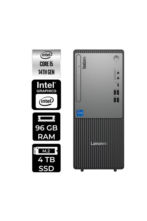 Thinkcentre Neo 50T G5 İ5 14400 96Gb 4Tb Ssd Fdos Masaüstü Bilgisayar & Per4