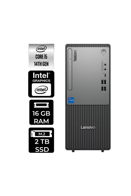 Thinkcentre Neo 50T G5 İ5 14400 16Gb 2Tb Ssd Fdos Masaüstü Bilgisayar & Per4