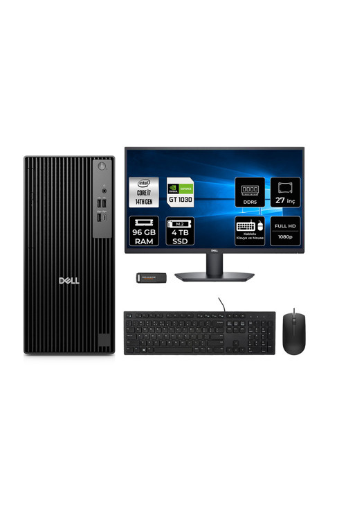 Pro Tower Qct1250 İ7 14700 96Gb 4Tb Ssd Gt1030/4Gb Fdos Masaüstü Bilgisayar + 27" Monitör