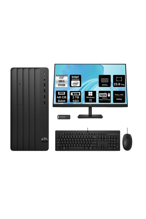290 G9 İ5 12500 48Gb 2Tb Ssd W11P Masaüstü Bilgisayar + 23.8" Monitör