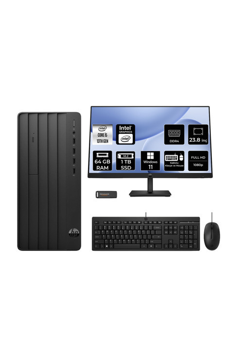 Pro Tower 290 G9 İ5 13500 64Gb 1Tb Ssd W11H Masaüstü Bilgisayar + 23.8" Monitör