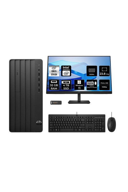 Pro Tower 290 G9 İ5 13400 32Gb 4Tb Ssd W11P Masaüstü Bilgisayar + 23.8" Monitör