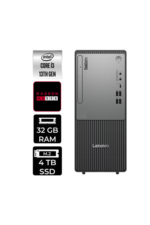 Thinkcentre Neo 50T G5 İ3 13100 32Gb 4Tb Ssd Rx550/4Gb W11H Masaüstü Bilgisayar