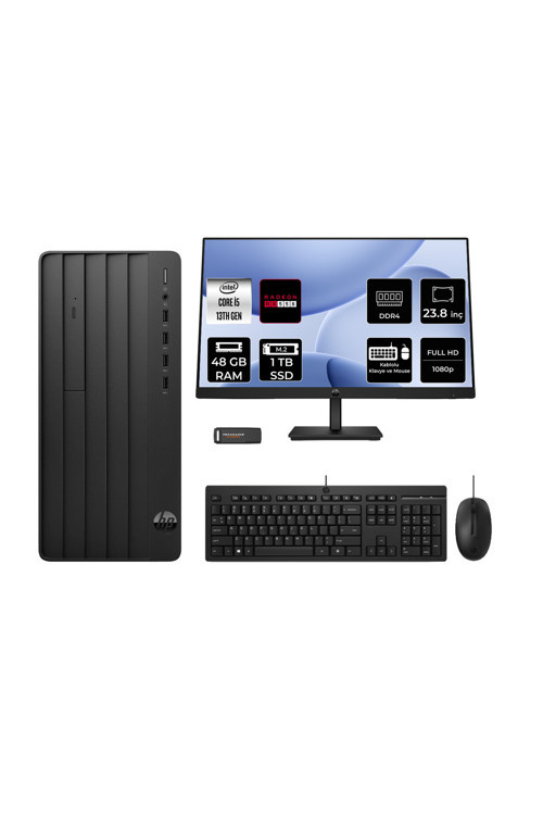 Pro Tower 290 G9 İ5 13500 48Gb 1Tb Ssd Rx550/4Gb Fdos Masaüstü Bilgisayar + 23.8" Monitör