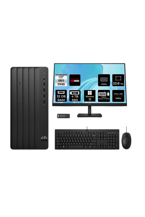 290 G9 İ5 12500 32Gb 4Tb Ssd Rx550/4Gb W11P Masaüstü Bilgisayar + 23.8" Monitör