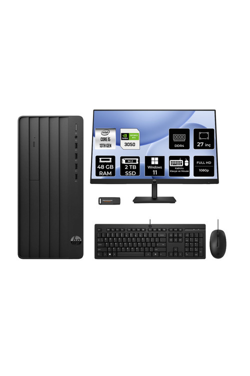 Pro Tower 290 G9 İ5 13500 48Gb 2Tb Ssd Rtx3050/6Gb W11P Masaüstü Bilgisayar + 27" Monitör