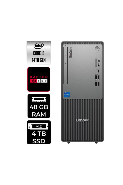 Thinkcentre Neo 50T G5 İ5 14400 48Gb 4Tb Ssd Rx550/4Gb Fdos Masaüstü Bilgisayar