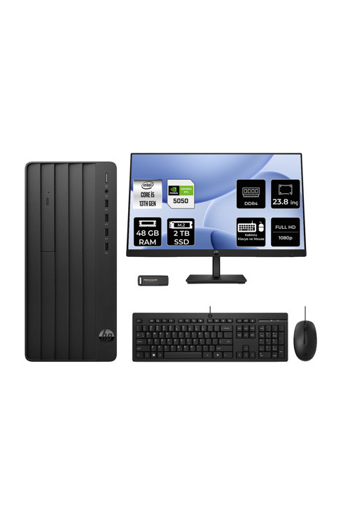 Pro Tower 290 G9 İ5 13500 48Gb 2Tb Ssd Rtx5050/8Gb Fdos Masaüstü Bilgisayar + 23.8" Monitör