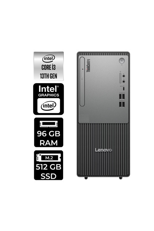 Thinkcentre Neo 50T G5 İ3 13100 96Gb 512Gb Ssd W11H Masaüstü Bilgisayar & Per4 Usb Bellek