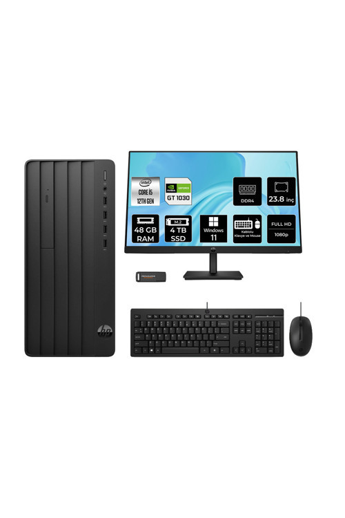 290 G9 İ5 12500 48Gb 4Tb Ssd Gt1030/4Gb W11H Masaüstü Bilgisayar + 23.8" Monitör