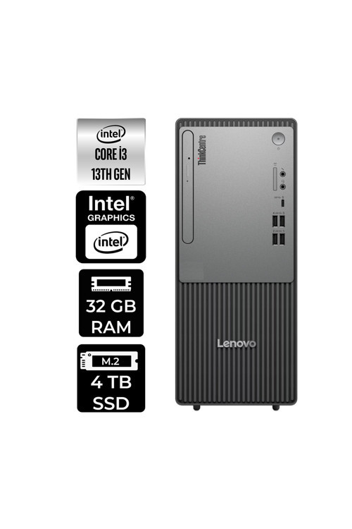 Thinkcentre Neo 50T G5 İ3 13100 32Gb 4Tb Ssd W11H Masaüstü Bilgisayar & Per4 Usb Bellek