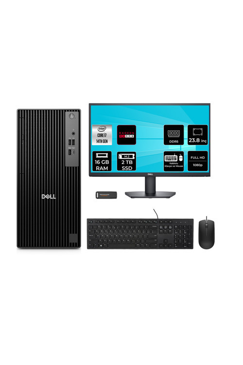 Pro Tower Qct1250 İ7 14700 16Gb 2Tb Ssd Rx550/4Gb Fdos Masaüstü Bilgisayar + 23.8" Monitör