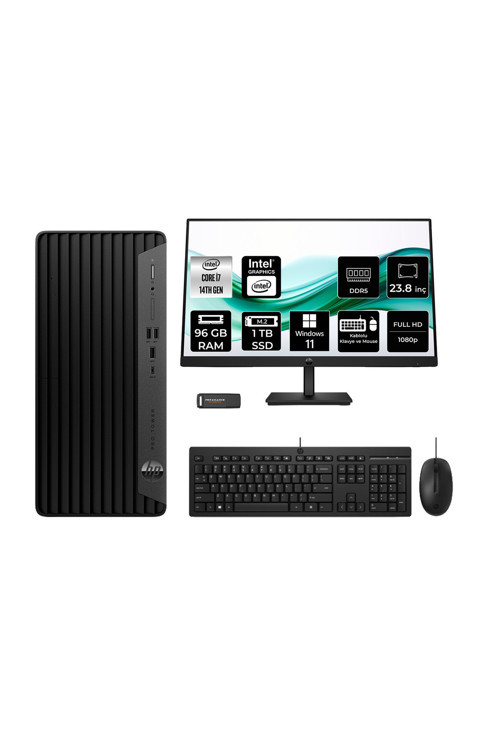 Pro Tower 400 G9 İ7 14700 96Gb 1Tb Ssd W11P Masaüstü Bilgisayar + 23.8" Monitör