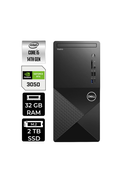 Vostro 3030Mt İ5 14600 32Gb 2Tb Ssd Rtx3050/6Gb Fdos Masaüstü Bilgisayar