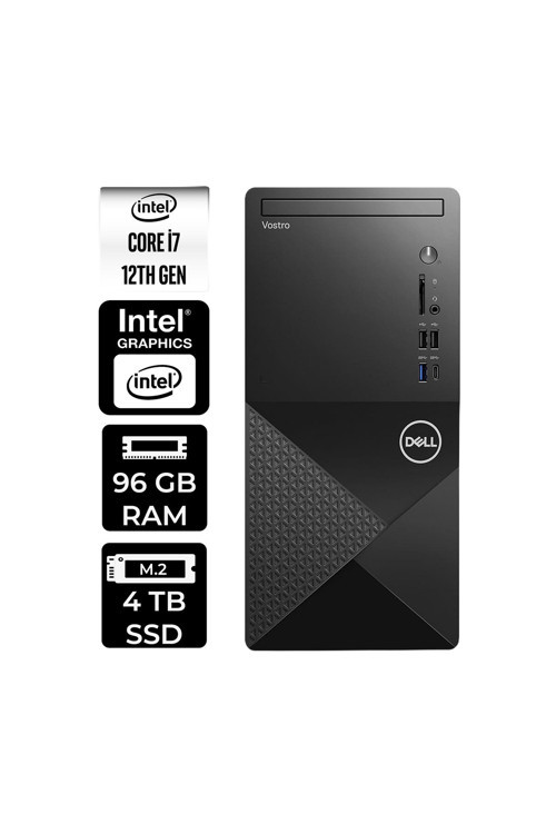 Vostro 3030Mt İ7 12700 96Gb 4Tb Ssd Fdos Masaüstü Bilgisayar & Per4 Usb Bellek