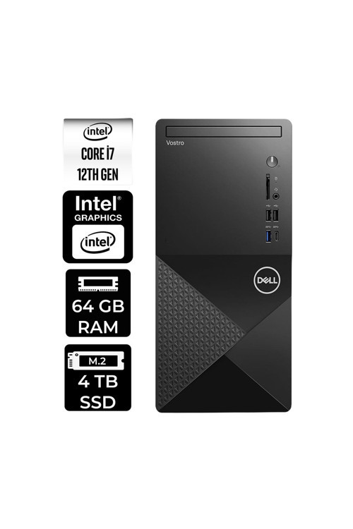 Vostro 3030Mt İ7 12700 64Gb 4Tb Ssd Fdos Masaüstü Bilgisayar & Per4 Usb Bellek