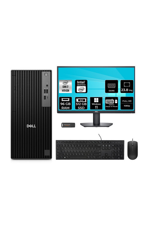 Pro Tower Qct1250 İ7 14700 96Gb 512Gb Ssd W11H Masaüstü Bilgisayar + 23.8" Monitör