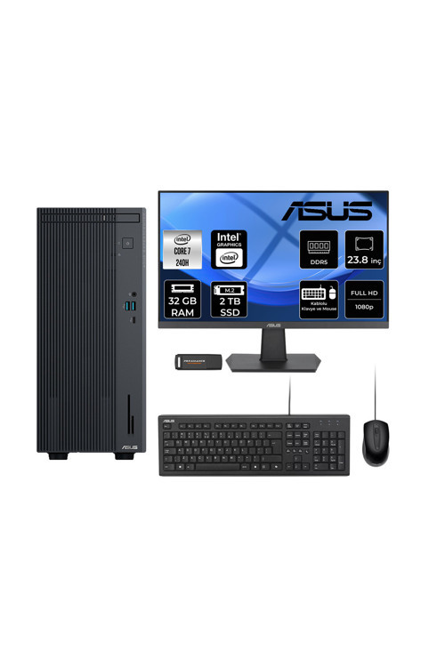 Expertcenter P500 Core7 240H 32Gb 2Tb Ssd Fdos Masaüstü Bilgisayar + 23.8" Monitör