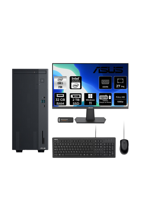 Expertcenter P500 Core5 210H 32Gb 2Tb Ssd W11P Masaüstü Bilgisayar + 27" Monitör