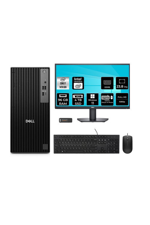 Pro Tower Qct1250 İ7 14700 96Gb 4Tb Ssd W11P Masaüstü Bilgisayar + 23.8" Monitör