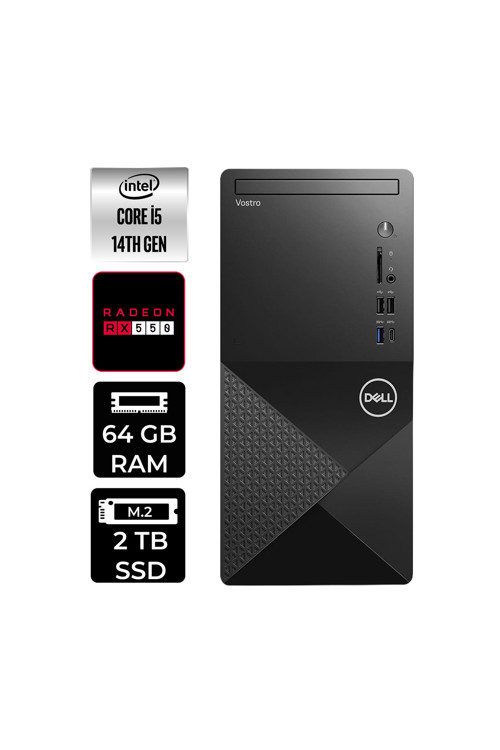 Vostro 3030Mt İ5 14600 64Gb 2Tb Ssd Rx550/4Gb Fdos Masaüstü Bilgisayar