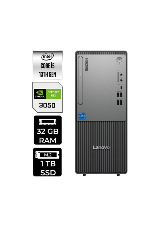Thinkcentre Neo 50T G5 İ5 13400 32Gb 1Tb Ssd Rtx3050/6Gb Fdos Masaüstü Bilgisayar