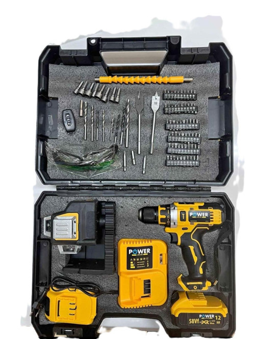 Otomatik Hizalamalı Lazer Metre Yeşil Çizgili Lazer Hizalama & Şarjlı Matkap Vidalama