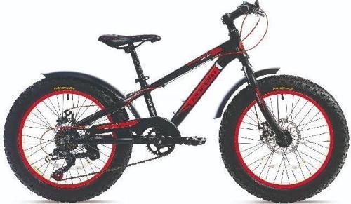 Fatboy 20 Jant M.Disk 7V Kum Bisikleti  Siyah-Kırmızı