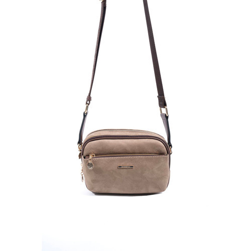 Kadın SP1162-M12 SILVER POLO Çapraz Çanta Vizon-Kahve
