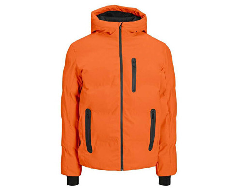 Jack Jones Jcoheat Puffer Jacket Sn Erkek Günlük Mont 12215507-MANDARIN-ORANGE Turuncu