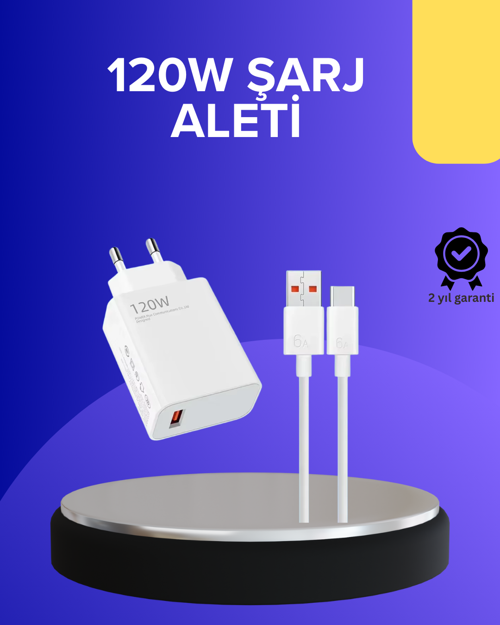 Tekno 120 Watt Hızlı Şarj Adaptörü Samsung S20 S21 S22 S23 Uyumlu 2026
