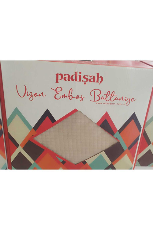Padişah Vizon Embos Çift Kişilik Kutulu Battaniye 220*240