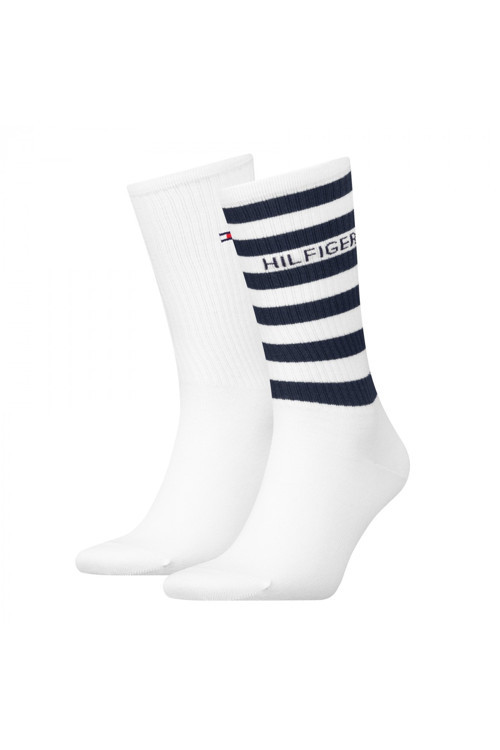 Th Men Sport Sock 2P Breton Strı Erkek Beyaz Çorap - S701236735
