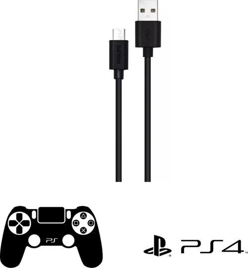 Playstation 4 İle Uyumlu Joystick Şarj Kablosu 3A 45W UsbA to Universal Micro Hızlı Şarj Kablosu 1.2M DLC3104U