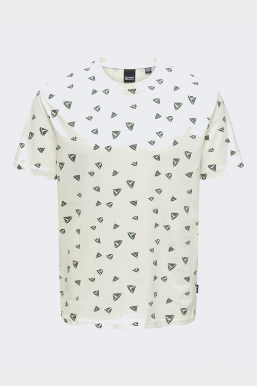 Onskendall Reg Dıtsy Ss Tee Erkek Cloud Dancer T-Shirt - Os22028732