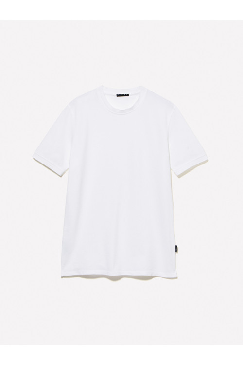 Erkek Beyaz %100 Pamuk Bisiklet Yaka Regular Fit T-Shirt