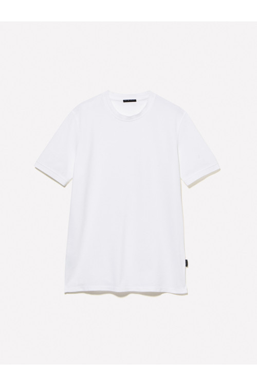 Erkek Beyaz %100 Pamuk Bisiklet Yaka Regular Fit T-Shirt