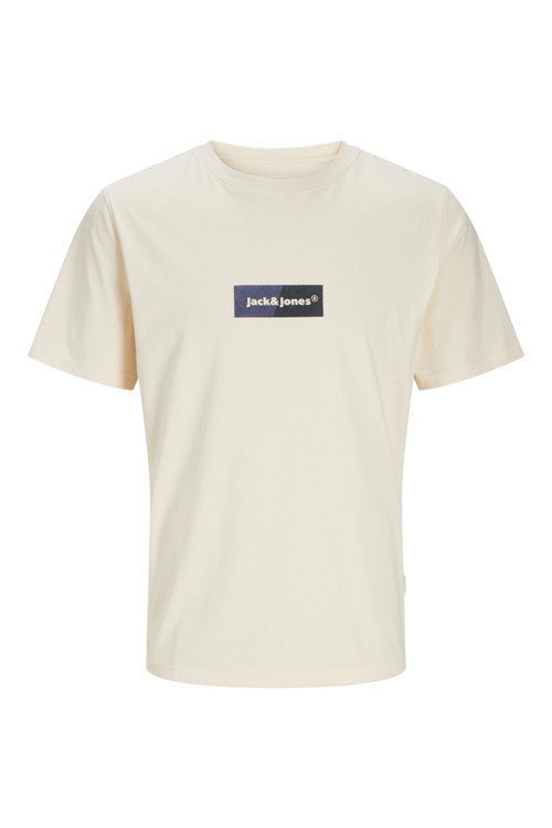 Jack & Jones Jorbronx Rectangle Tee Ss Crew Neck Erkek Beyaz T-Shirt - 12262563