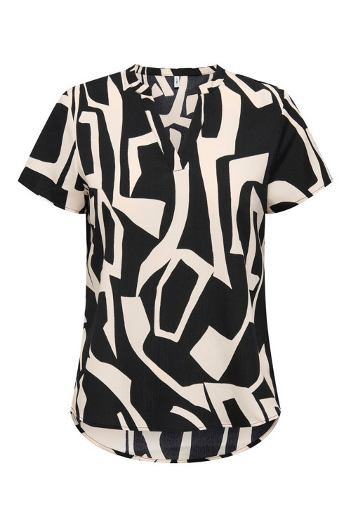 Onlelıte Lıfe S/S V-Neck Top Noos Ptm Kadın Siyah Bluz - 15339740